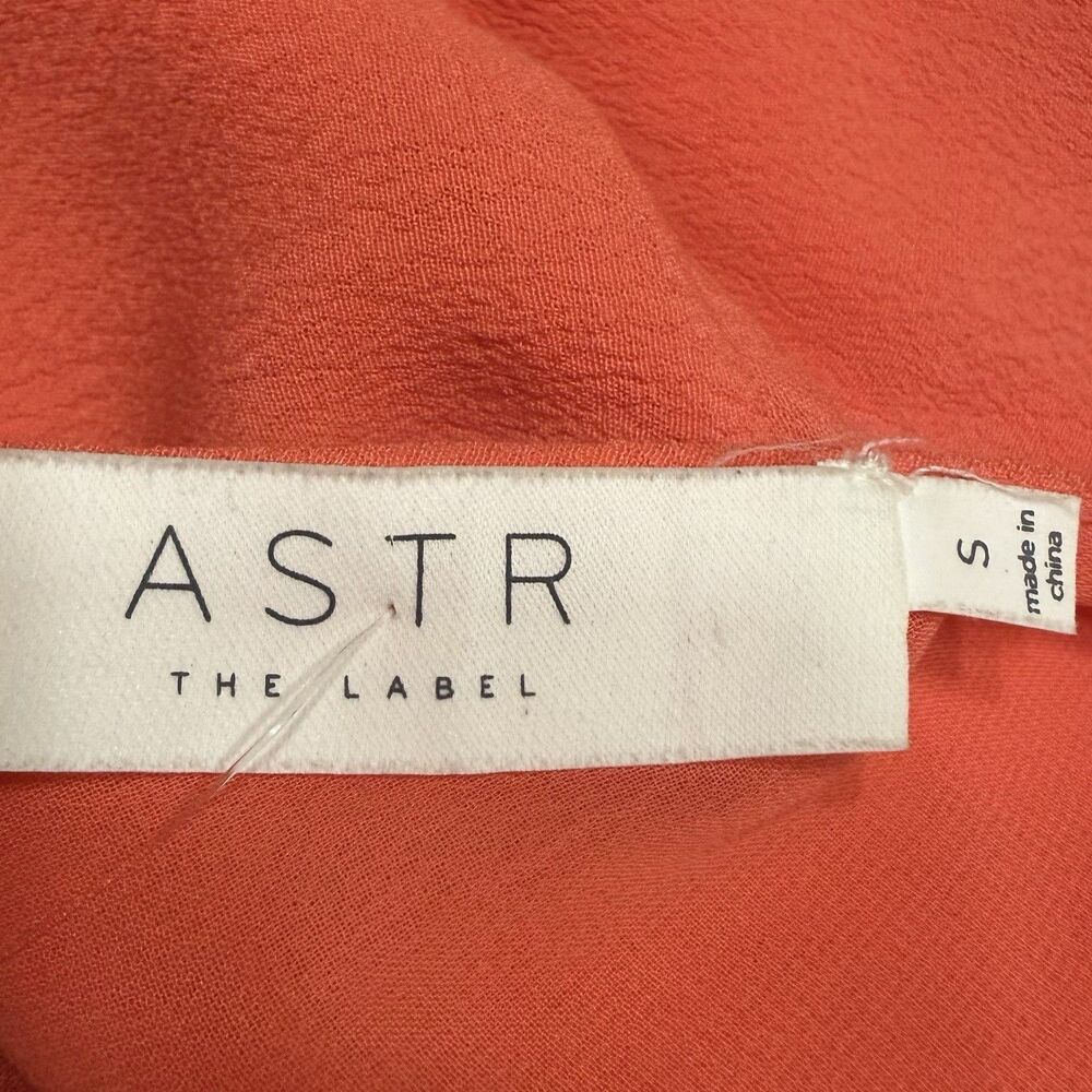 Maxi Faux Wrap Dress Size Small ASTR The Label Coral V Neck Summer Dress 🌴 - Picture 3 of 16